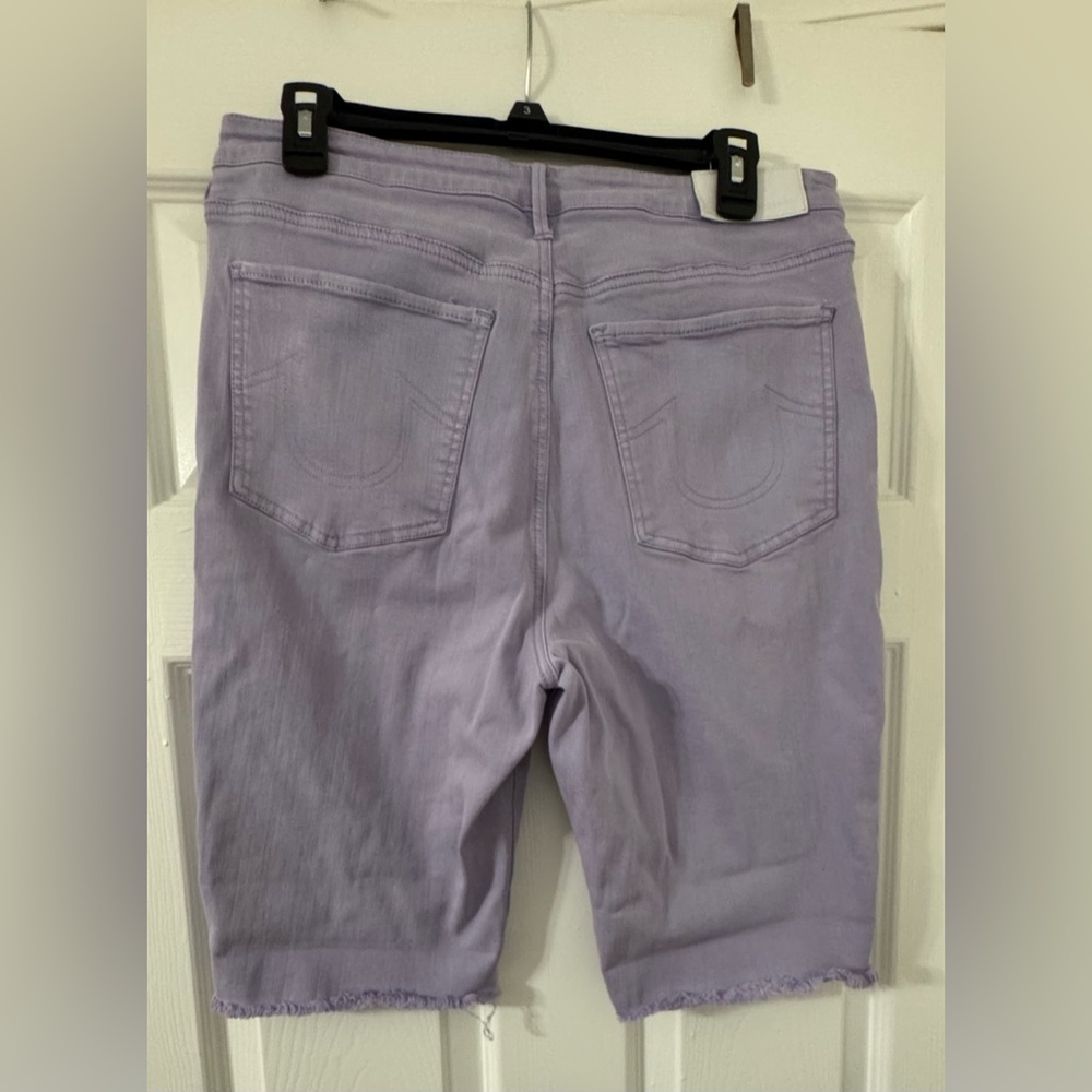 True Religion Light Purple Denim Shorts - Picture 5 of 7